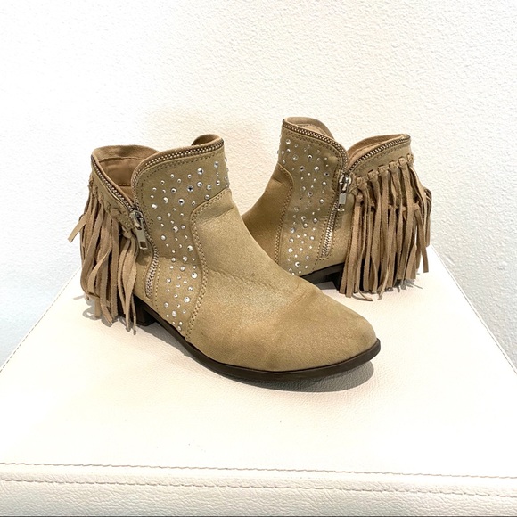 Embellished Fringe Shorty Boots - Picture 2 of 13